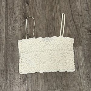 Zara Ivory Crochet Crop Top **NEVER WORN**